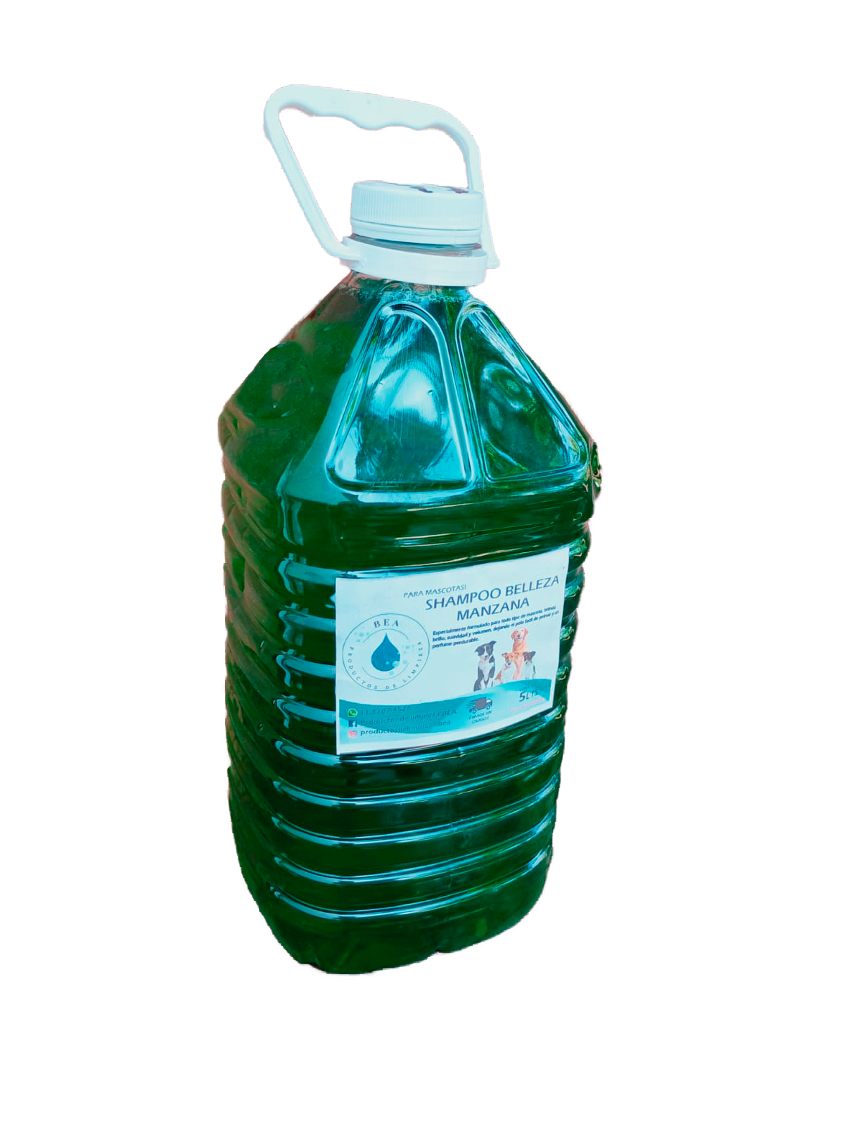 Bidon de Shampoo para Mascotas Manzana 5 Litros