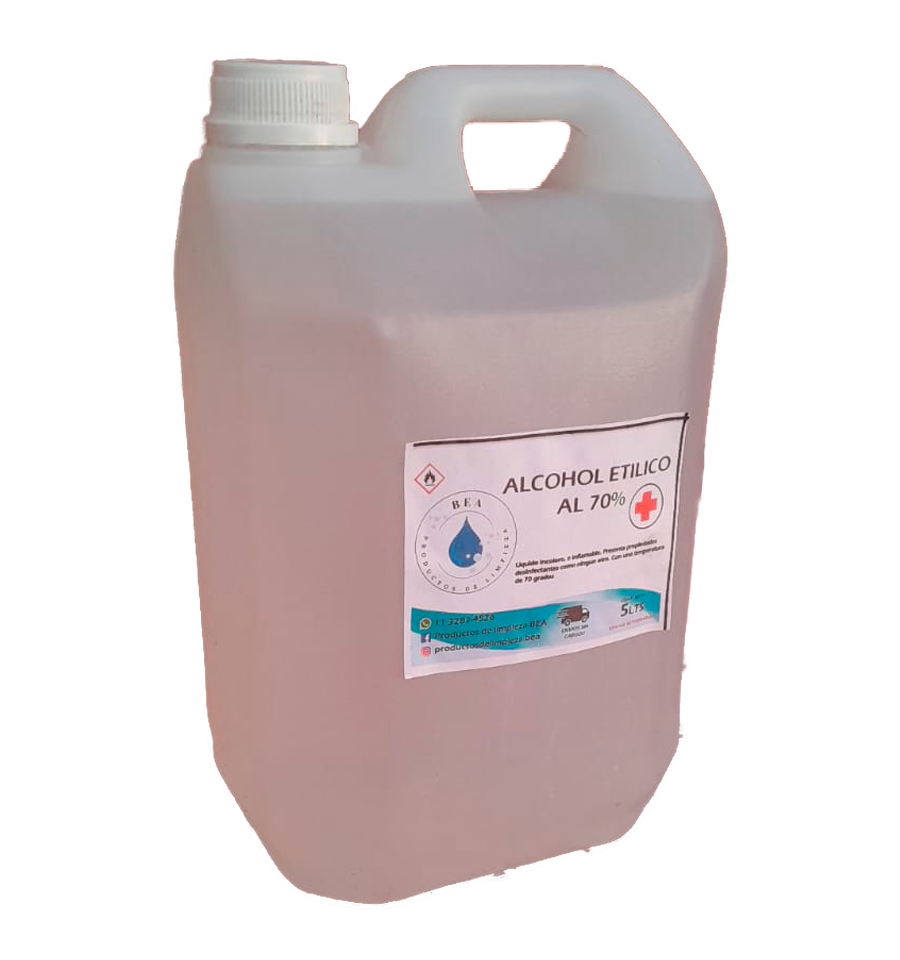 BIdón de Alcohol Etilico al 70% 5 Litros