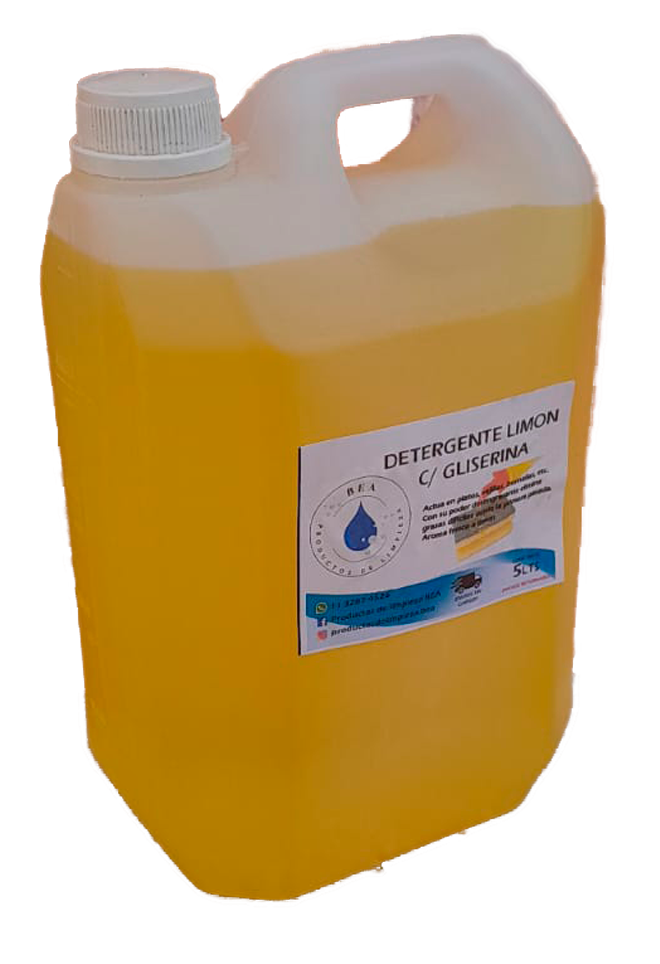 Bidón de Detergente T/ LIMÓN con Gliserina 5 Litros