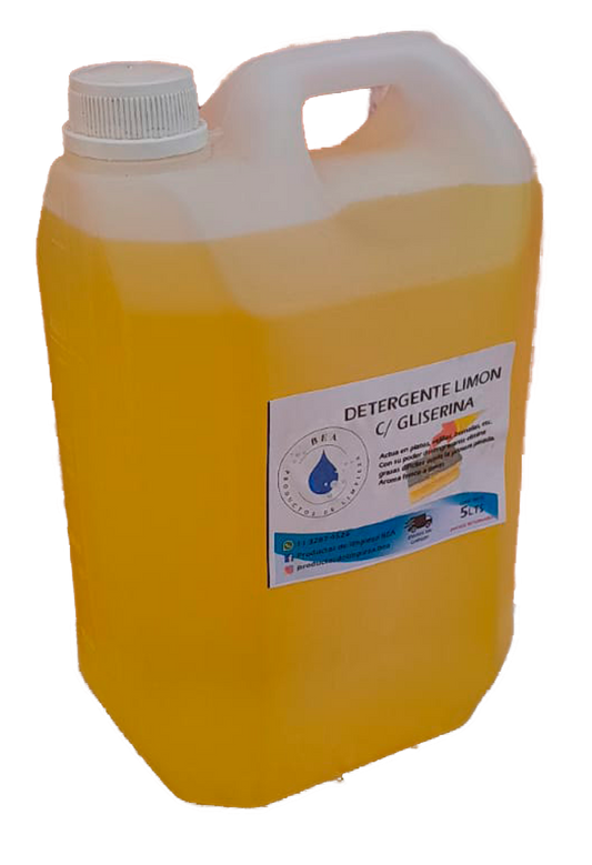 Bidón de Detergente T/ LIMÓN con Gliserina 5 Litros