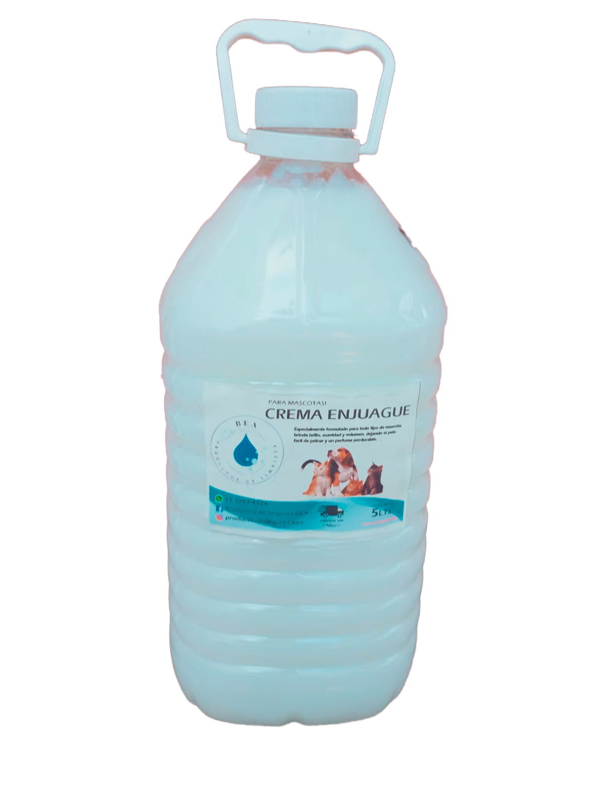Bidon de Crema de Enjuague para Mascotas 5 Litros