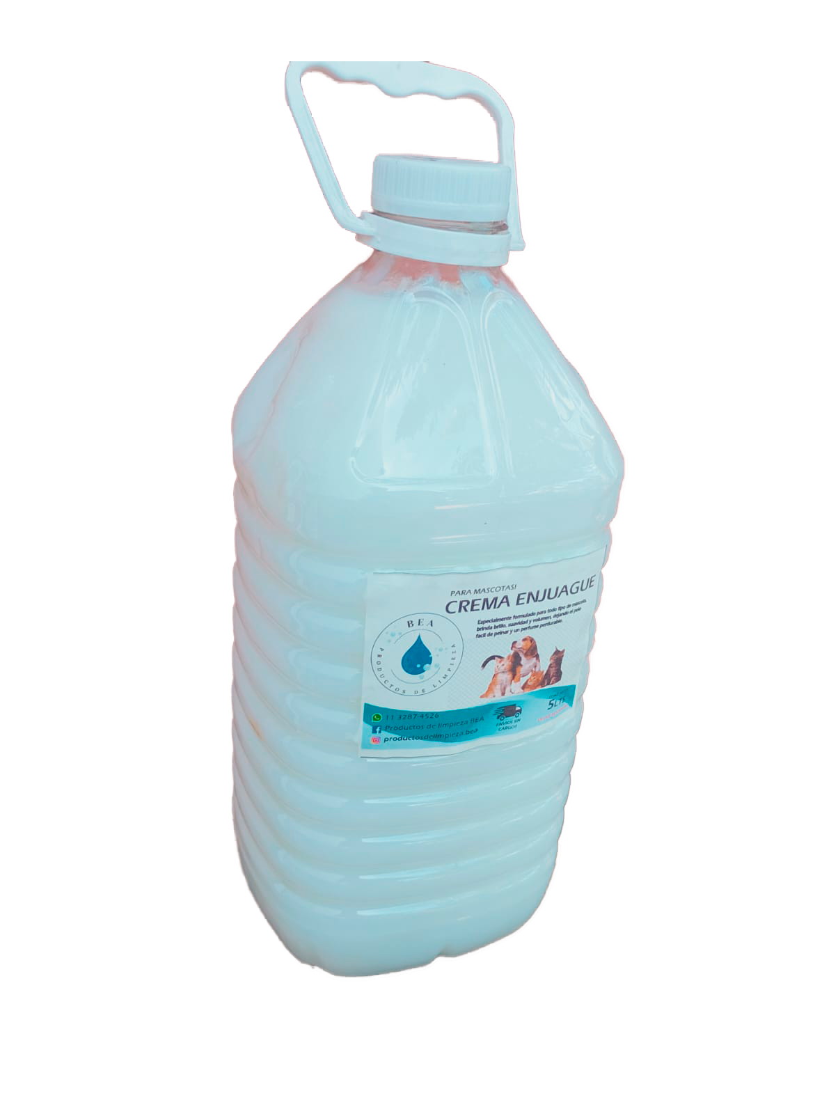 Bidon de Crema de Enjuague para Mascotas 5 Litros