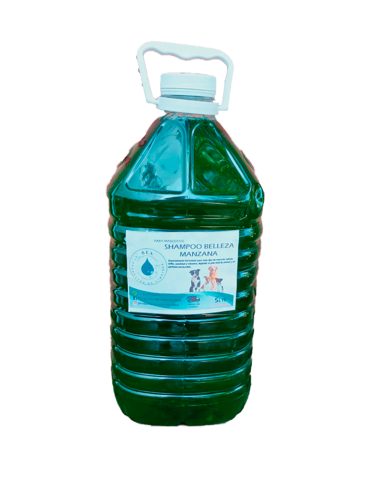 Bidon de Shampoo para Mascotas Manzana 5 Litros