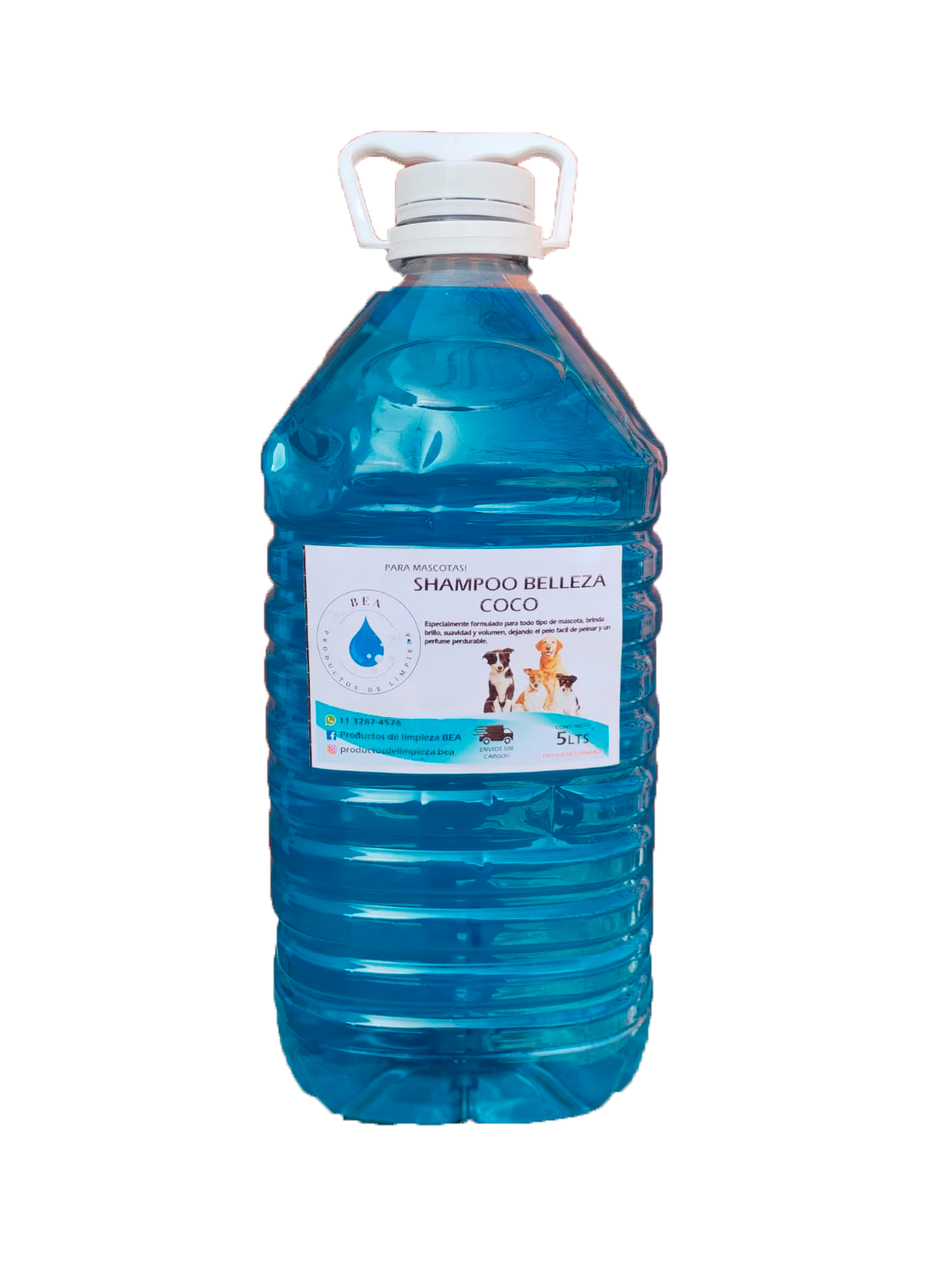 Bidon de Shampoo para Mascotas Coco 5 Litros