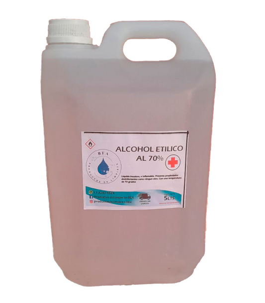 BIdón de Alcohol Etilico al 70% 5 Litros