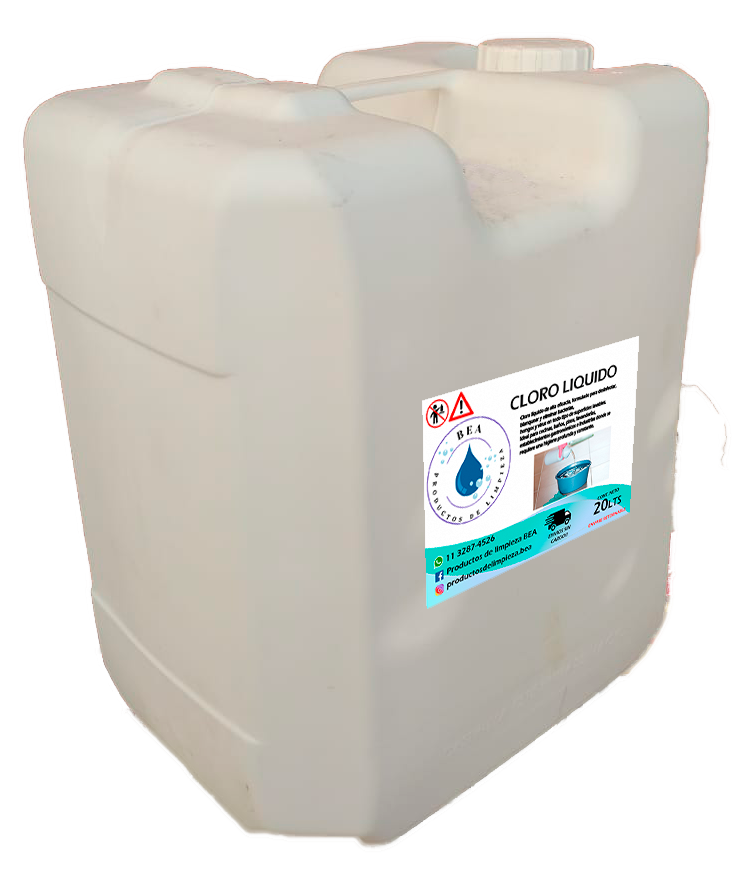 Bidón de Cloro Liquido 20 Litros