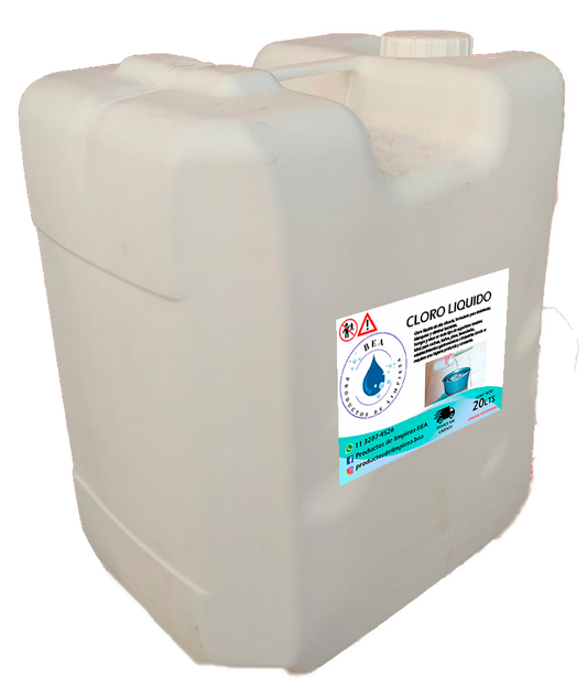 Bidón de Cloro Liquido 20 Litros