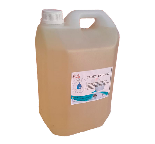 Bidón de Cloro Liquido 5 Litros