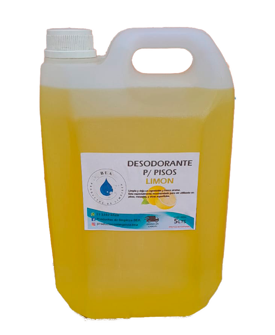 Bidón de Desodorante para pisos Limón 5 Litros