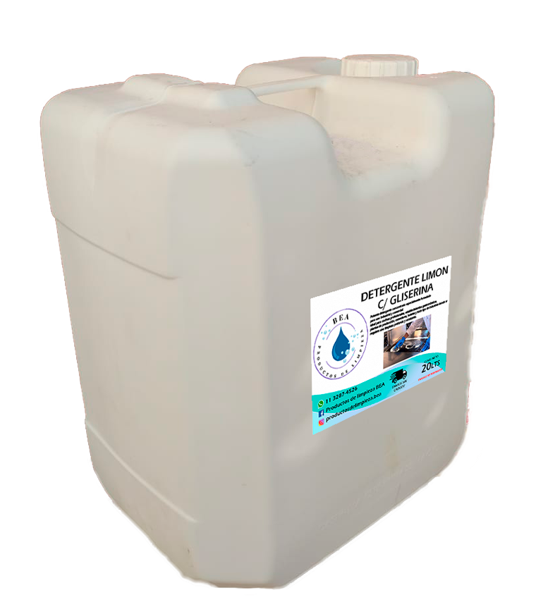 Bidón de Detergente T/ LIMÓN con Gliserina 20 LITROS