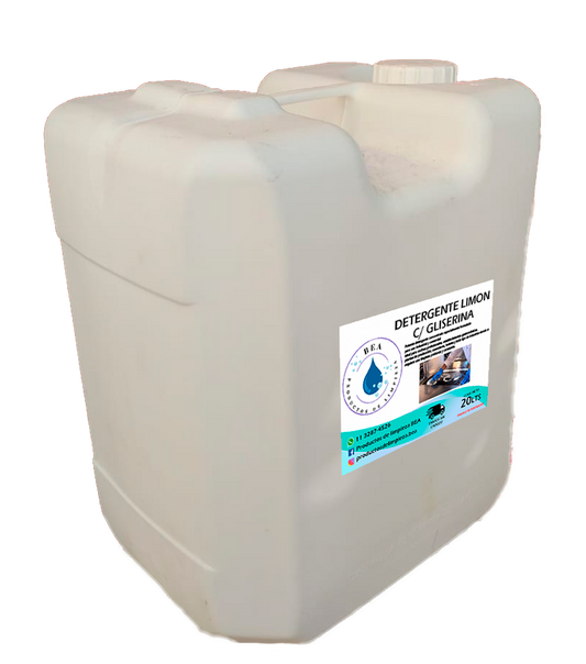 Bidón de Detergente T/ LIMÓN con Gliserina 20 LITROS