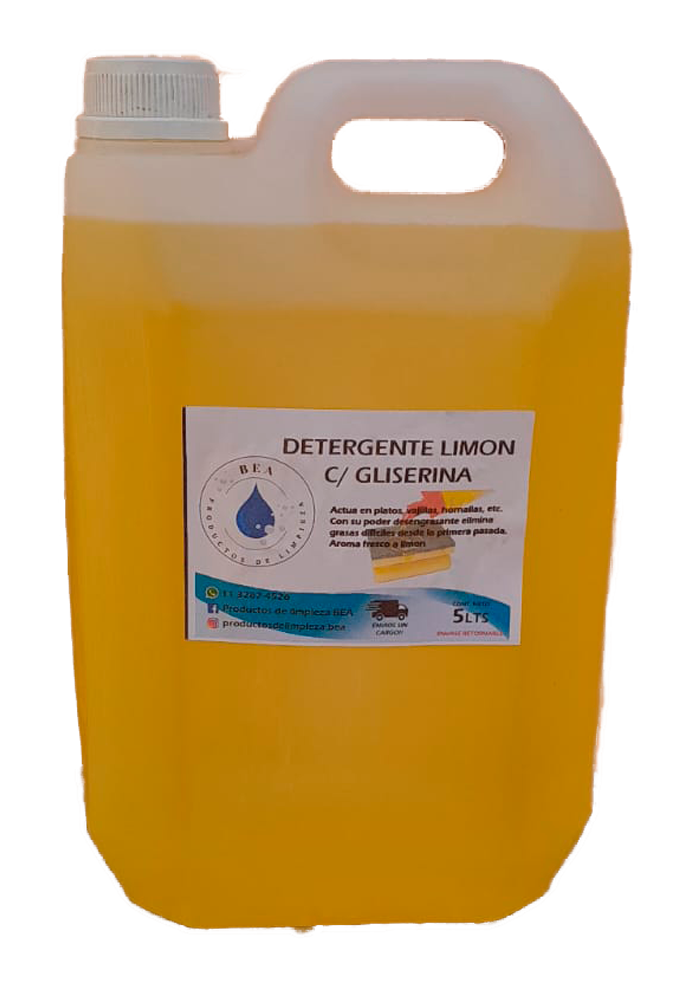 Bidón de Detergente T/ LIMÓN con Gliserina 5 Litros