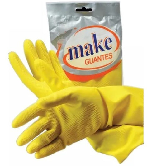 Guantes de Latex Amarillos Make