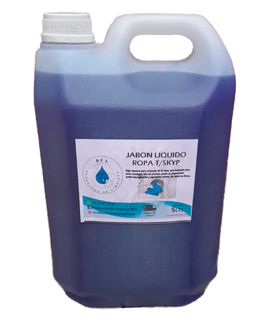 Bidón de Jabón Líquido para ropa T/ SKYP 5 Litros