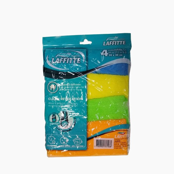 Microfibras Laffite Colores x4 (30x30 cm)